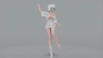 MMD21 和服真空极品骚货言和 极乐净土淫舞爆操内射 3D